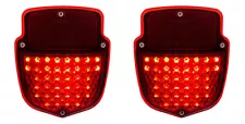 NEW! 1953-1956 Ford F-100 Pick Up Truck LED Sequential Tail Light Housing Set Pr