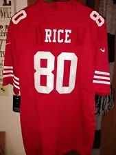 Jerry Rice Jersey San Francisco 49ers Scarlett Red Mens Size Large