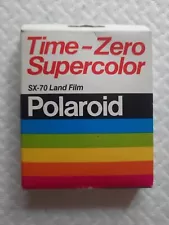 One Pack Polaroid Time Zero Supercolor SX-70 Land Film, 10 photos, expired