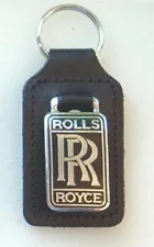 ROLLS ROYCE ENAMEL AND LEATHER KEYRING