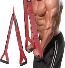 Tricep Rope Cable Attachment for Gym Pull Down Lat Red