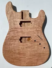 Strat Alder guitar body w/ flame maple drop top, humbuckers, Free Shipping!