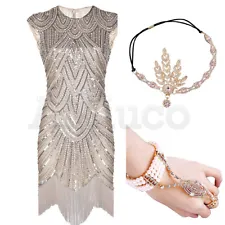 1920s Flapper Dress Great Gatsby Sequins Art Deco Fringe Party Dresses Plus Size