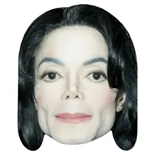 Michael Jackson (Long Hair) Celebrity Mask, Flat Card Face