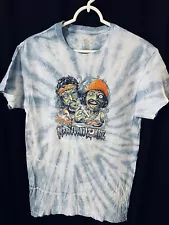 Handmade Cheech & Chong Marijuana Zombies Tie Dye Tshirt, Size Medium