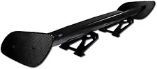 Real Carbon Fiber Adjustable 3D Universal 57"/51" Lightweight Rear Spoiler Wing