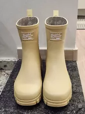 [Rockfish Weatherwear] FLATFORM RAIN BOOTS MIDDLE Butter Color US Size 7.5