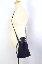 PLEATS PLEASE Navy Blue Shoulder Cross Body Bag 118 7803