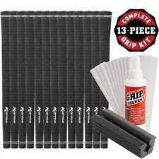 Karma Velour Black Golf Club Grip Kit (13 Grips, Solvent & Double-Sided Tape)