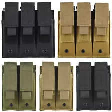 Tactical 9mm Molle Triple Double Single Mag Pouch Military Pistol Magazine Pouch