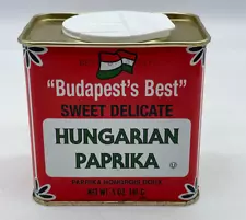 EMPTY Spice Tin Budapest's Best Hungarian Paprika Hongrois Doux