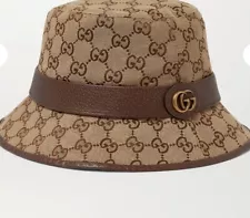 Gucci Bucket Canvas Hat. Beige Color. Size Large