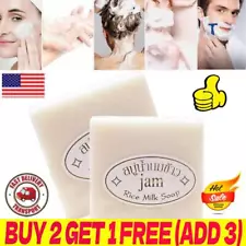 Thailand Rice Milk Soap Bar Original Handmade Gluta Collagen For Face and Body