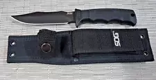 New ListingSOG SEAL Pup Elite Fixed Knife 4.5" AUS-8 Steel Blade Black Nylon Handle Taiwan