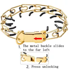 Stainless Steel Prong Dog Training Collar Ultra-Plus Pet Pinch Quick Release