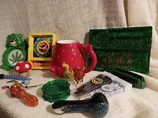 Smoker's Bundle: Glass Pipes, Water Pipe, Etc.