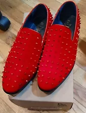 NIB Spiked Men's Shoes - Enzo Romeo Sparko RED Size 8.5 ð