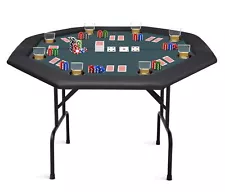 ZivPlay Octagon Poker Table Table w/ Collapsible Legs, 48" (open box)