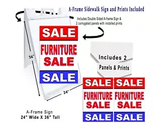 Furniture Sale 24x36 Signicade Deluxe A-Frame Sidewalk Sign w/2 panel prints