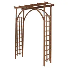 8ft Wooden Garden Arbor Arches Trellis for Wedding Party Climbing Plant Outdoor