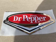 New ListingDr Pepper Chrome Chevron Sign RARE Man Cave Bar Garage Sign Premium BRAND NEW