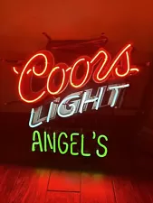 Coors Light Angels Beer Neon Sign 20 1/2 X 21