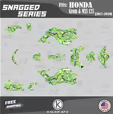 Graphics Kit for Honda Grom MSX125 (2017-2020) Snagged - GREEN