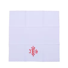 Catholic Church Altar Corporal Square Chalice IHS Embroidery Cloth Cover