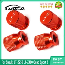 For Suzuki LT-Z250 400 QuadSport Z RED Wheel Tire Valve Stem Caps Airtight Cover