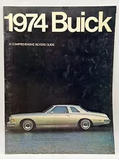 1974 BUICK COMPREHENSIVE BUYERS GUIDE Auto Dealer Car Sales Catalog Brochure