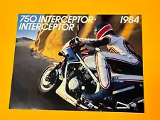 1984 Honda 750 Interceptor Original Motorcycle Sales Brochure