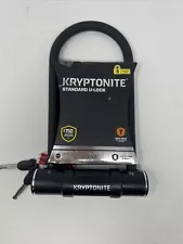 Kryptonite Standard U-Lock For Bicycles. Key Bicycle Lock, 4"x9". Security Lvl 5