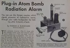 Atomic Radiation Detector Geiger Counter 1951 HowTo Build PLANS Tube Powered