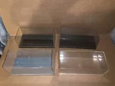 Lot Of 4 Clear Display Cases For Model Cars