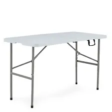 JOMEED 4 Foot Portable Folding Multipurpose Utility Event Table, White (Used)