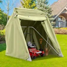 Quictent Stainless Steel Motorcycle Shelter w/ Window Outdoor Storage Tent Cover