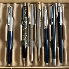 Lot Of 7 Vintage Parker Pens