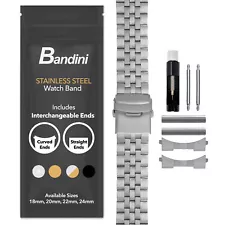 22mm Curved Tapered Steel Metal Watch Band for Tissot XL Tour De France