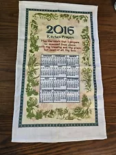 2016 cloth calender