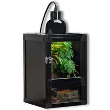 Small Habitat Mini Reptile Cage Perfect for Frogs, Lizards, Chameleons-two doors