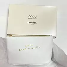 CHANEL Coco Mademoiselle Novelty Not for Sale Pouch Unused Boxed Suede White