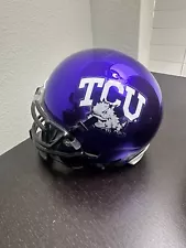 TCU Horned Frogs Chrome Mini 6” Authentic Schutt Helmet