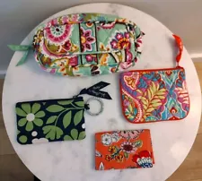 Lot Of 4 Mixed Vera Bradley Items, See Pics For Item Closeups & Dimensions.