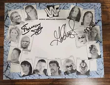 WWF Wrestling Autograph Mat Signed By Sunny, Goldust And Marlena.