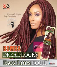 BOBBI BOSS BOMBA DREADLOCKS FAUX LOCS SOUL 18", PRE-MADE LOOP, CROCHET BRAID