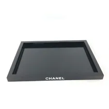 CHANEL interior logo tray jewelry tray tray accessory case Plastic Black/White