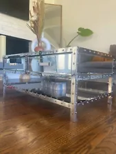 Mirrored Flight coffee Table Silver 