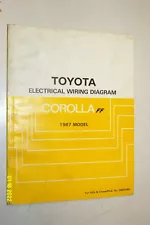 1987 Toyota Corolla FF Electrical Service Repair Manual