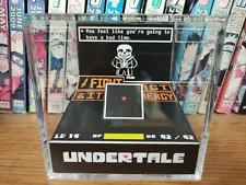 Undertale Frisk Sans Battle Handmade Diorama - Retro Gaming Cube - Fanart