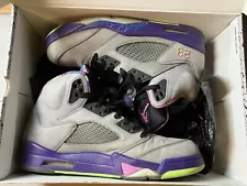 Nike Air Jordan Retro 5 Bel Air 2013 621958–090 Grey Purple Men's Size 11